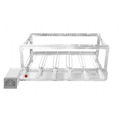 Churrasqueira gira gril inox 6 espetos SeveFort motor quadrado
