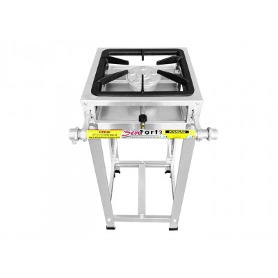 Fogão Industrial Inox 1 Boca Caulim Iron