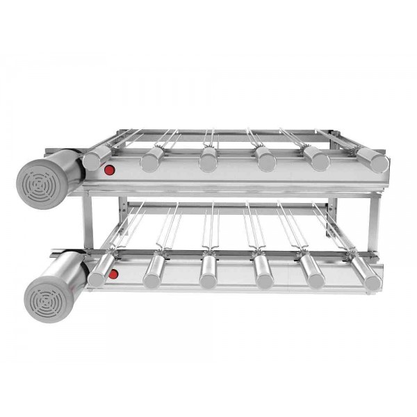 Churrasqueira Giratória  12 espetos Inox Bivolt Dupla